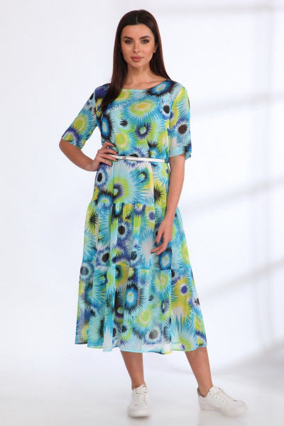 Платье Angelina & Сompany 539 голубые_цветы - фото 1