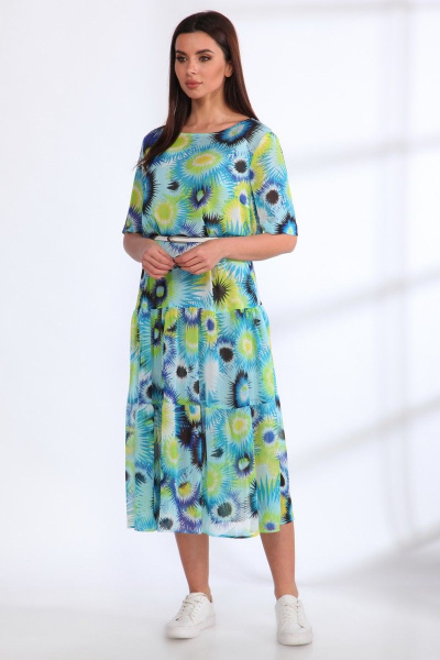 Платье Angelina & Сompany 539 голубые_цветы - фото 3