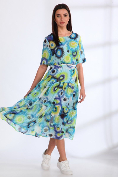 Платье Angelina & Сompany 539 голубые_цветы - фото 2