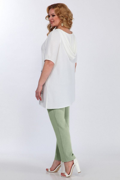 Блуза, брюки Matini 1.1504 белый/зеленый (капюшон) - фото 2