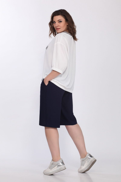 Джемпер, шорты Lady Secret 2762 белый+синий - фото 3