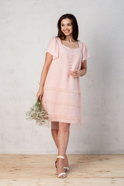 Платье Angelina 655 бледно-розовый - фото 1