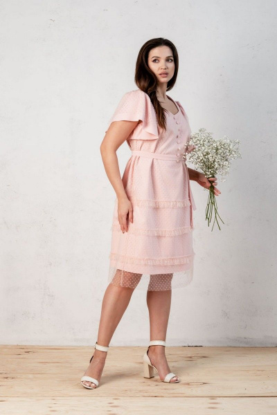 Платье Angelina 655 бледно-розовый - фото 4