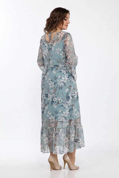 Платье, туника Lady Style Classic 1802/1 голубой_цветы - фото 4