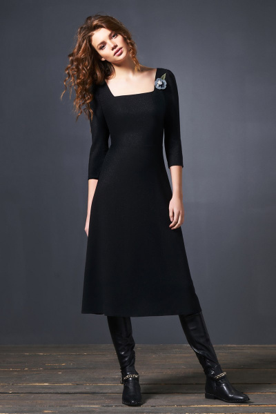 Платье SODA 0185 черный - фото 1