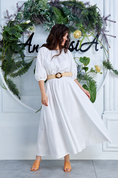 Платье, пояс Anastasia 629 белый - фото 2
