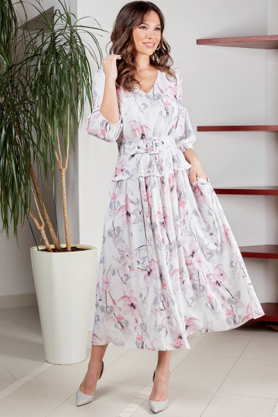 Платье Teffi Style L-1496/1 розовые_лилии - фото 1