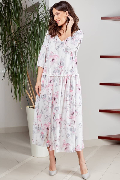 Платье Teffi Style L-1496/1 розовые_лилии - фото 3