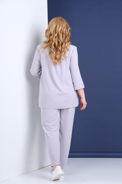 Блуза, брюки, жакет Tensi 308 светло-серый - фото 6