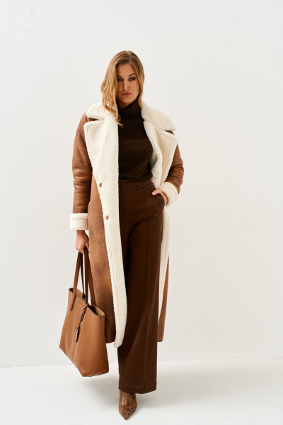 Пальто Mars design 1079 рыжий - фото 12