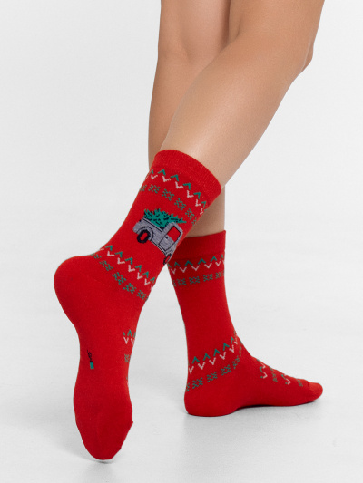 Носки Mark Formelle 394K-2959/24394K-1 я.красный_рис.2959 - фото 6