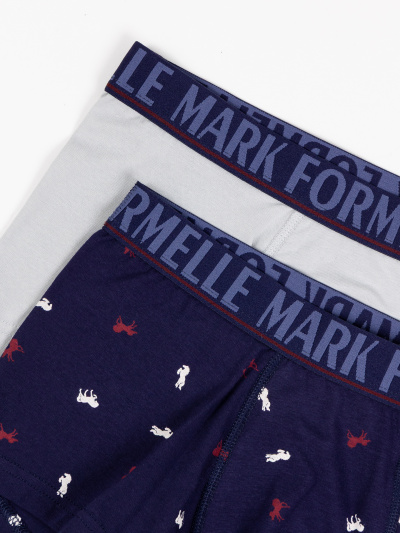 Трусы Mark Formelle 411188-2/25-5144П-5 св.серый_лошади_на_т.синем_2_сл_1тр_на_ЛВ_дет_пер - фото 6