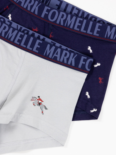 Трусы Mark Formelle 411188-2/25-5144П-5 св.серый_лошади_на_т.синем_2_сл_1тр_на_ЛВ_дет_пер - фото 7