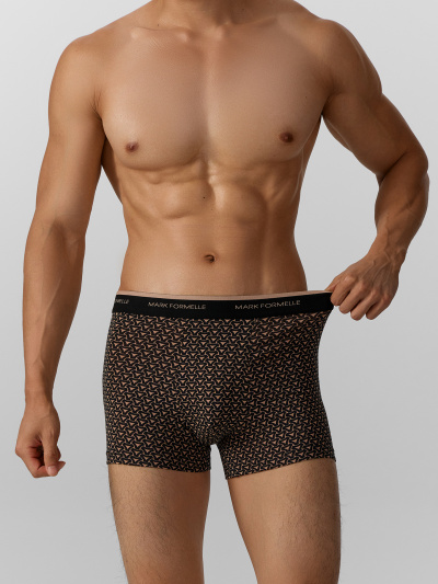 Трусы Mark Formelle 411228-2/25-5164П-5 беж_узор_на_черном_бежевый - фото 9