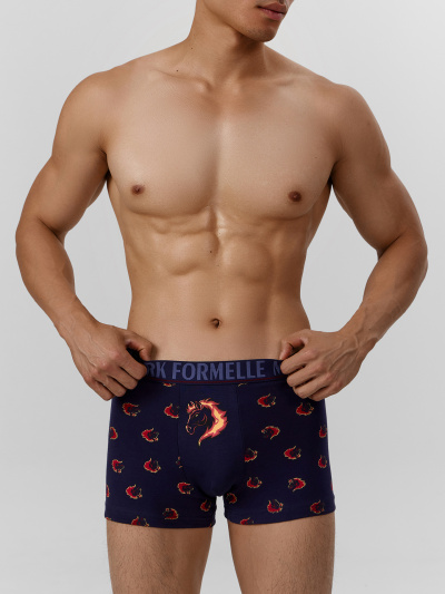 Трусы Mark Formelle 411228/25-5074П-5 огненные_лошади_на_т.синем_3_сл_печать_на_планке - фото 6