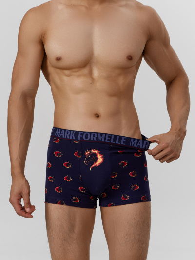 Трусы Mark Formelle 411228/25-5074П-5 огненные_лошади_на_т.синем_3_сл_печать_на_планке - фото 8