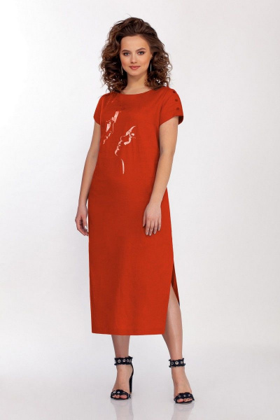 Платье Dilana VIP 1715 красный - фото 1
