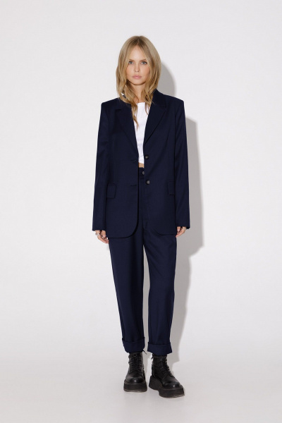 Брюки, жакет PiRS 4937 синий - фото 1