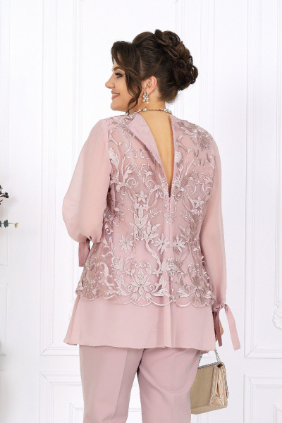 Блуза, брюки Ninele 6080 пудра - фото 2
