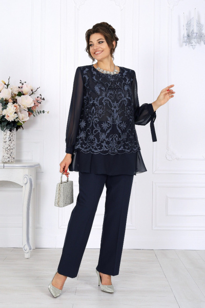 Блуза, брюки Ninele 6080 синий - фото 9