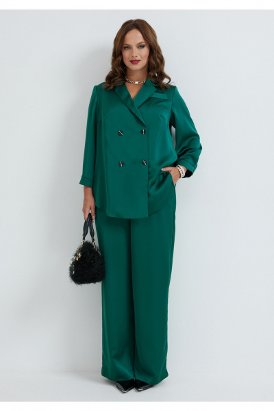 Брюки, жакет Твой имидж 2272-1 изумрудный - фото 5