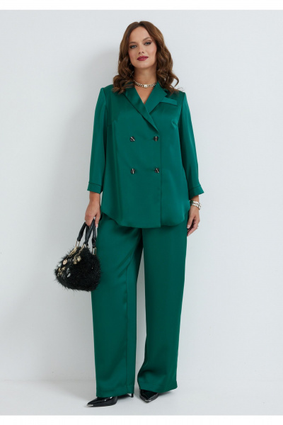 Брюки, жакет Твой имидж 2272-1 изумрудный - фото 2