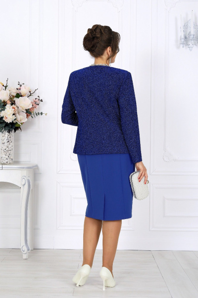 Жакет, платье Ninele 6085 василек - фото 11