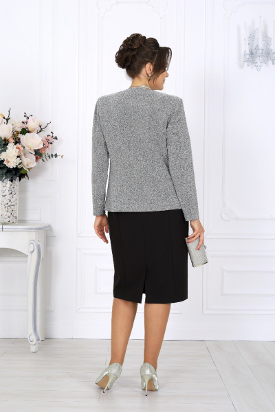 Жакет, платье Ninele 6085 серебро - фото 10