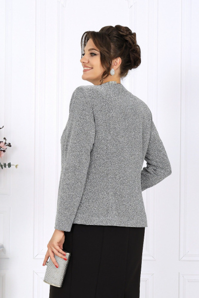 Жакет, платье Ninele 6085 серебро - фото 8