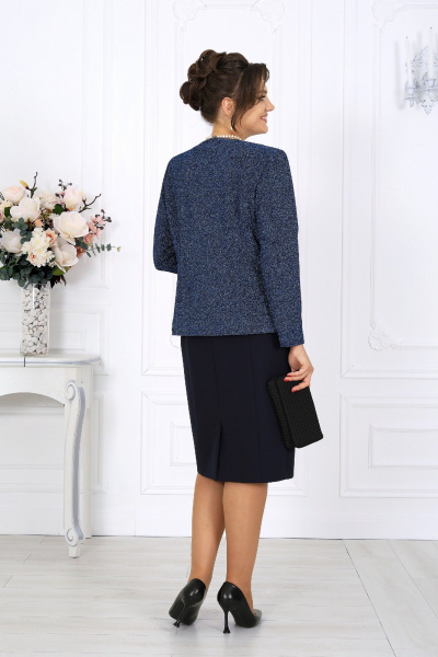 Жакет, платье Ninele 6085 синий - фото 5