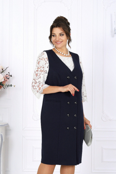 Сарафан Ninele 7443 синий - фото 9