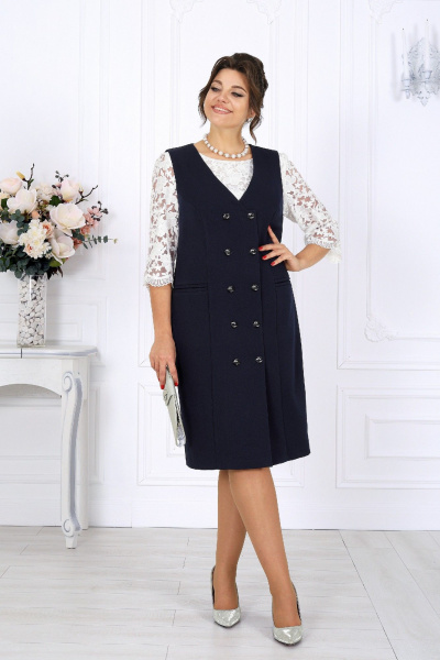 Сарафан Ninele 7443 синий - фото 7