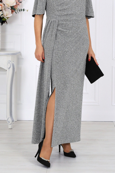 Платье Ninele 7509 серебро - фото 3