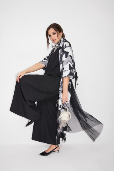 Комбинезон, накидка ElPaiz 1293 черный_с_белым - фото 4