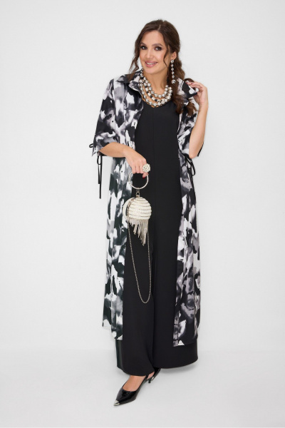 Комбинезон, накидка ElPaiz 1293 черный_с_белым - фото 2