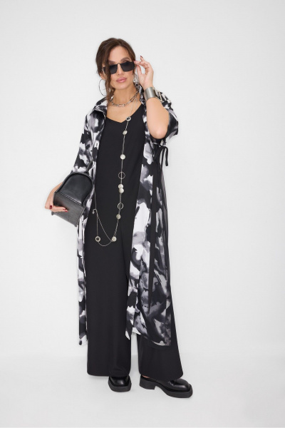 Комбинезон, накидка ElPaiz 1293 черный_с_белым - фото 1