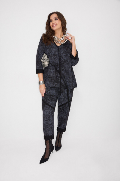 Блуза, брюки ElPaiz 1297 темно-серый - фото 2