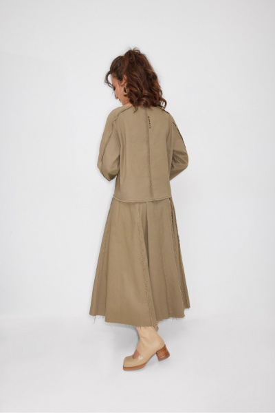 Топ, юбка ElPaiz 1301 бежевый - фото 4