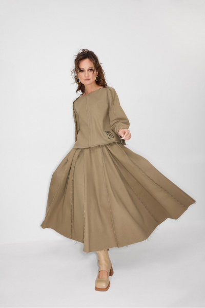 Топ, юбка ElPaiz 1301 бежевый - фото 3