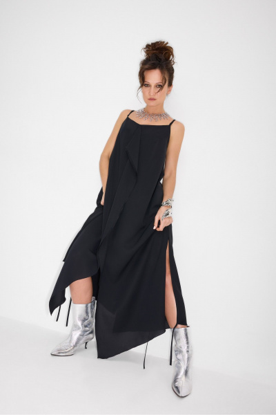 Накидка, платье ElPaiz 1302 черный - фото 5