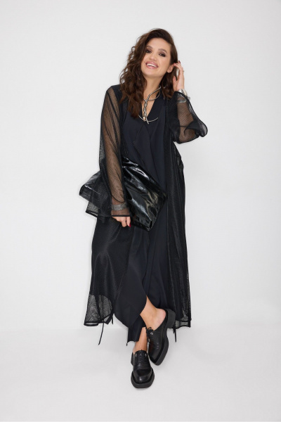 Кардиган, платье ElPaiz 1303 черный - фото 2