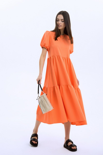 Платье LaVeLa L10222 персиковый - фото 1