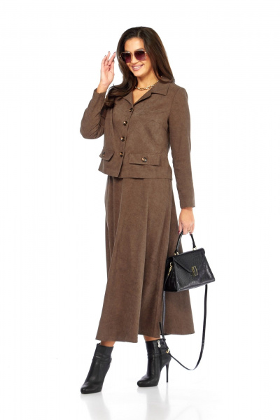 Жакет, юбка Taita plus 2531 капучино - фото 4