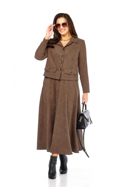 Жакет, юбка Taita plus 2531 капучино - фото 2