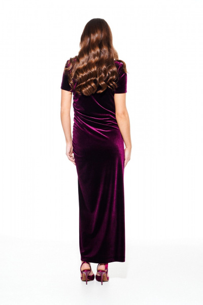 Платье ELLETTO LIFE 1109 баклажан - фото 8