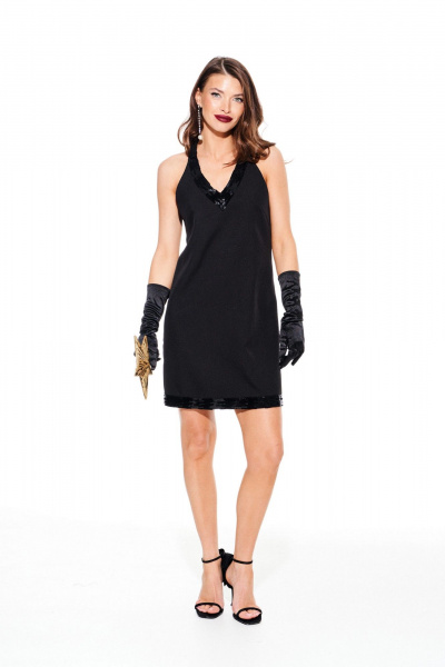 Платье ELLETTO LIFE 1111 черный - фото 1