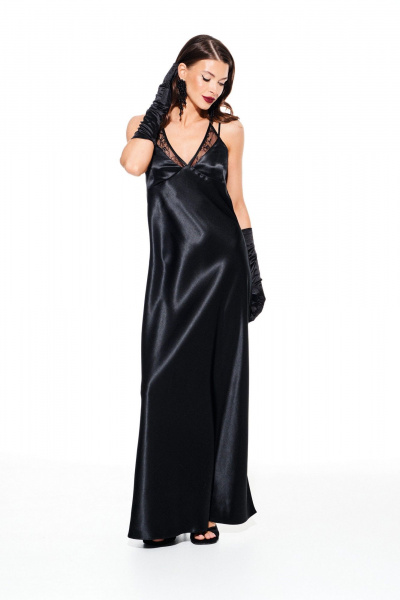 Платье ELLETTO LIFE 1113 черный - фото 7