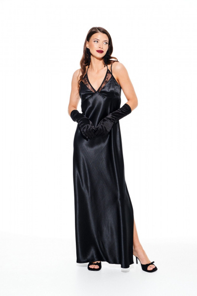 Платье ELLETTO LIFE 1113 черный - фото 6