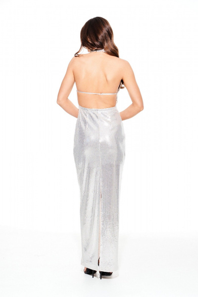 Платье ELLETTO LIFE 1115 серебро - фото 7