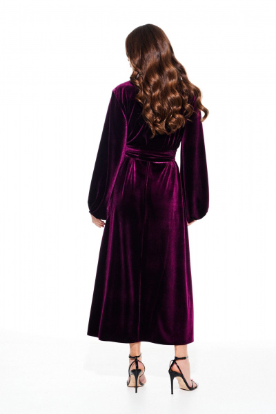 Платье ELLETTO LIFE 1116 баклажан - фото 9